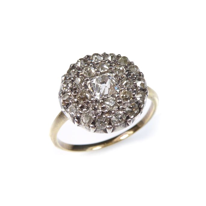 Antique cushion diamond cluster ring | MasterArt